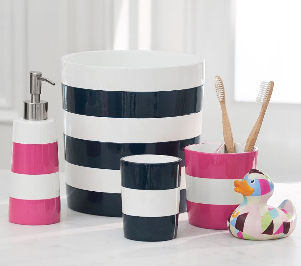 Navy Stripe Bath Accessories Pottery Barn Kids Australia